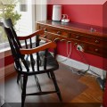 F12. Leather top desk. 30"h x 46"w x 19"d  